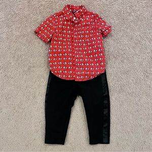 Janie and Jack suit pants and botton down shirt set